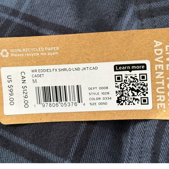 Eddie Bauer Sherpa Lined Flannel Shirt Jacket Plaid M Cottage Farm Barn NWT - Picture 4 of 11